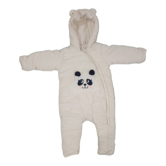 Wonder Nation Baby Girl Plush Panda Snowsuit Bunting Pram 6-9 months - Picture 1 of 8